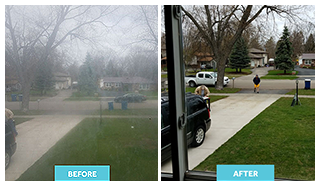 Before and After Replaced Glass